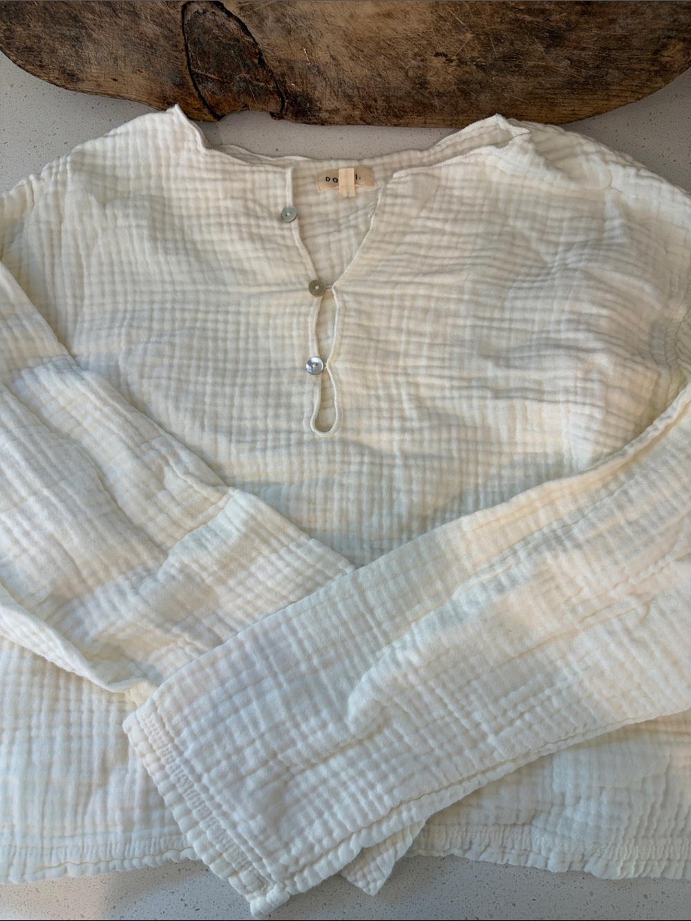Donni Gauze Top Cream